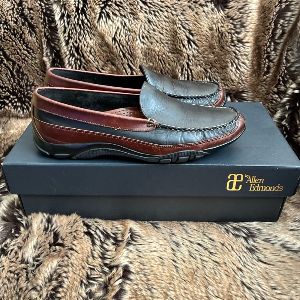Allen Edmonds Boulder Black and Brown Slip-Ons